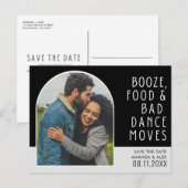Funny Bad Dance bewegt Foto Save the Date Ankündigungspostkarte (Vorne/Hinten)