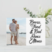 Funny Bad Dance Moves Foto Wedding Save The Date (Stehend Vorderseite)