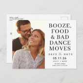 Funny Bad Dance Moves Wedding Save the Date Ankündigungspostkarte (Vorne/Hinten)