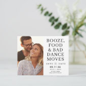 Funny Bad Dance Moves Wedding Save the Date Ankündigungspostkarte (Stehend Vorderseite)