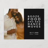 Funny Bad Dance Moves Wedding Save the Date Ankündigungspostkarte (Vorderseite)