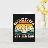 Funny Bad Day To Be A Deviled Egg Meme Karte (Gelbe Blume)