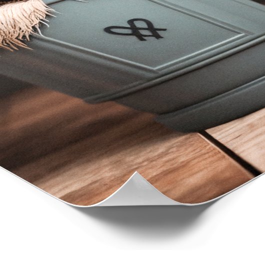 Funny Bad Deco Wine tasting in der Fattoria Moncuc Poster (Ecke)