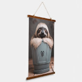 Funny Bad Deco Wine tasting in der Fattoria Moncuc Wandteppich Mit Holzrahmen (Gewinkelt)