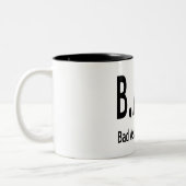 Funny BAD Dementia Vergessene Typografie Zweifarbige Tasse (Links)