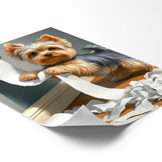 Funny Bad Dog Wall Poster (Ecke)