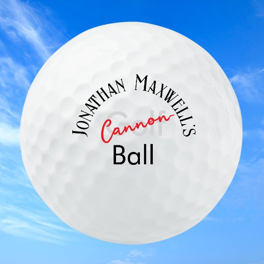 Funny Bad Golfer Red Gray Typogray Individuelle Na Golfball