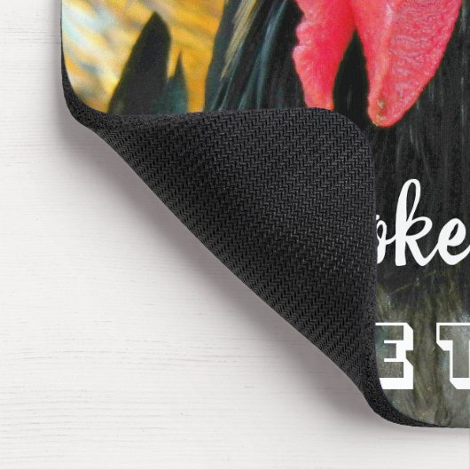 Funny Bad Hair Chicken Foto Meme Mousepad (Ecke)