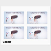 Funny Bad Hair Day Aufkleber (Blatt)