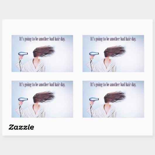 Funny Bad Hair Day Aufkleber (Blatt)