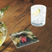 Funny Bad Hair Day Chicken Meme Glasuntersetzer