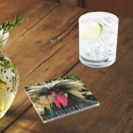 Funny Bad Hair Day Chicken Meme Glasuntersetzer