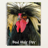 Funny Bad Hair Day Chicken Meme Planer (Vorderseite)