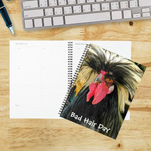 Funny Bad Hair Day Chicken Meme Planer