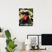 Funny Bad Hair Day Chicken Meme Poster (Heimbüro)