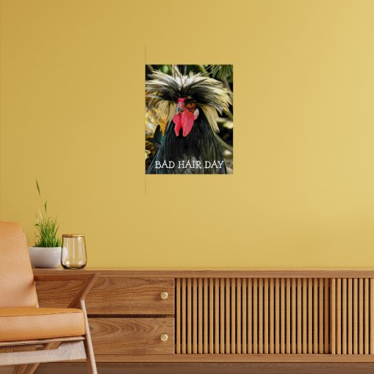 Funny Bad Hair Day Chicken Meme Poster (Wohnzimmer 2)