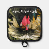 Funny Bad Hair Day Chicken Topflappen (Vorderseite)