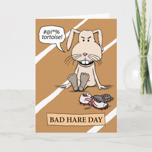 Funny: Bad Hare Day Karte (Vorderseite)
