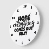 Funny Bad Inspiration Wort Kunst Große Wanduhr (Winkel)