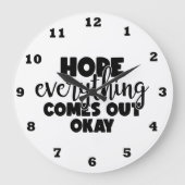 Funny Bad Inspiration Wort Kunst Große Wanduhr (Vorderseite)