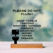 Funny Bad nicht spülen Acrylschild (Neutral)