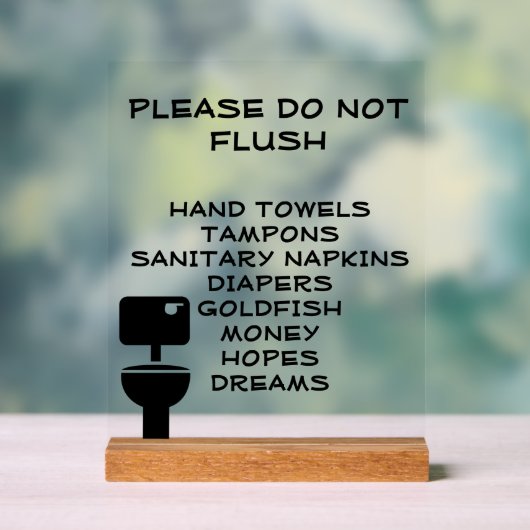 Funny Bad nicht spülen Acrylschild (Neutral)