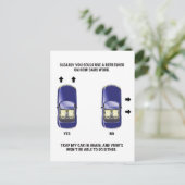 Funny Bad Parking Hinweis Postkarte (Stehend Vorderseite)