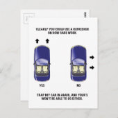 Funny Bad Parking Hinweis Postkarte (Vorne/Hinten)