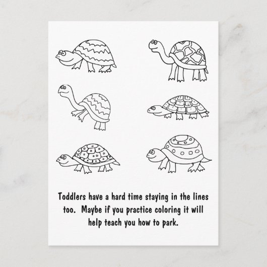 Funny Bad Parking Hinweis Postkarte (Vorderseite)