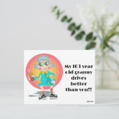 Funny Bad Parking Hinweis Postkarte (Stehend Vorderseite)