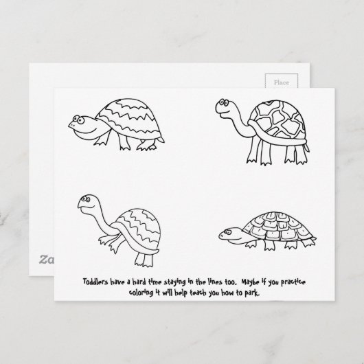 Funny Bad Parking Hinweis Postkarte (Vorne/Hinten)