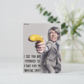 Funny Bad Parking Hinweis Postkarte (Stehend Vorderseite)