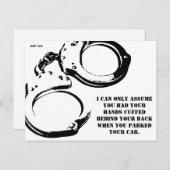 Funny Bad Parking Hinweis Postkarte (Vorne/Hinten)