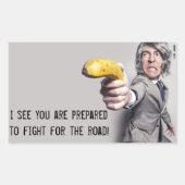 Funny Bad Parking Hinweis Rechteckiger Aufkleber (Vorderseite)