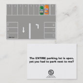 Funny Bad Parking Hinweis Visitenkarte (Vorne/Hinten)