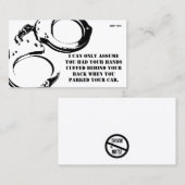 Funny Bad Parking Hinweis Visitenkarte (Vorne/Hinten)