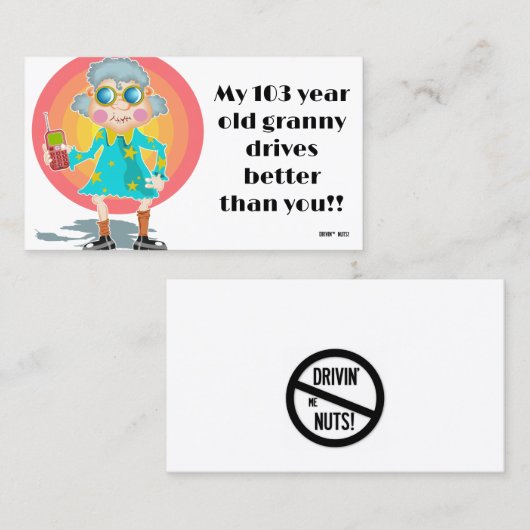 Funny Bad Parking Hinweis Visitenkarte (Vorne/Hinten)