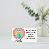 Funny Bad Parking Hinweis Visitenkarte (Stehend Vorderseite)