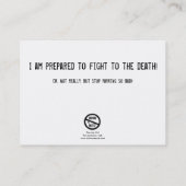 Funny Bad Parking Hinweis Visitenkarte (Rückseite)