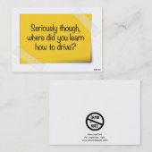 Funny Bad Parking Hinweis Visitenkarte (Vorne/Hinten)