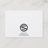 Funny Bad Parking Hinweis Visitenkarte (Rückseite)