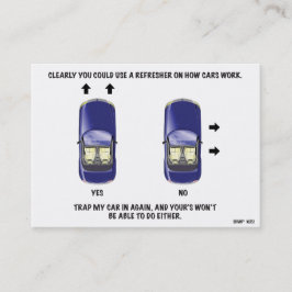 Funny Bad Parking Hinweis Visitenkarte