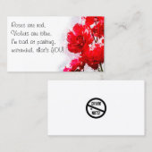 Funny Bad Parking Hinweis Visitenkarte (Vorne/Hinten)