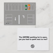 Funny Bad Parking Hinweis Visitenkarte (Vorne/Hinten)