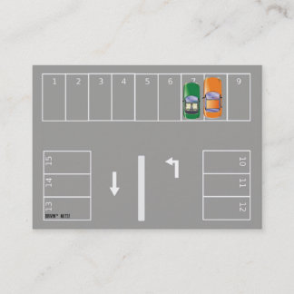 Funny Bad Parking Hinweis Visitenkarte