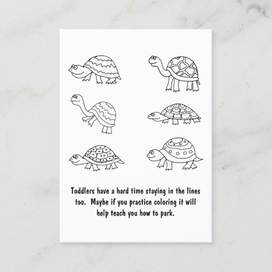 Funny Bad Parking Hinweis Visitenkarte (Vorderseite)