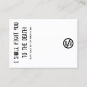 Funny Bad Parking Hinweis Visitenkarte (Rückseite)