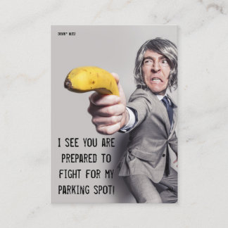 Funny Bad Parking Hinweis Visitenkarte