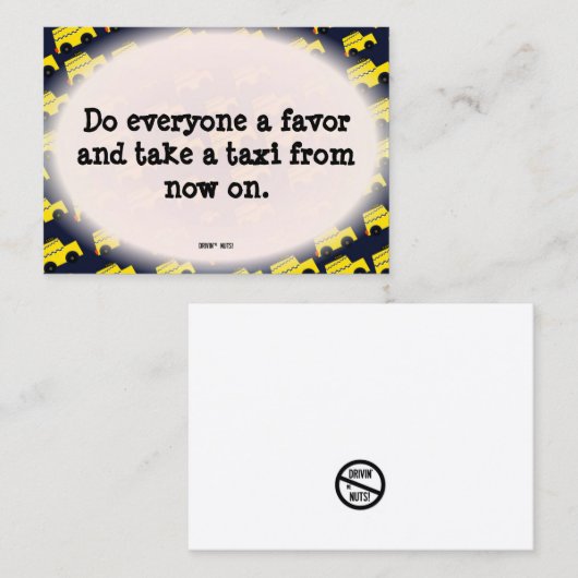 Funny Bad Parking Hinweis Visitenkarte (Vorne/Hinten)