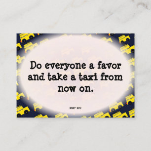 Funny Bad Parking Hinweis Visitenkarte
